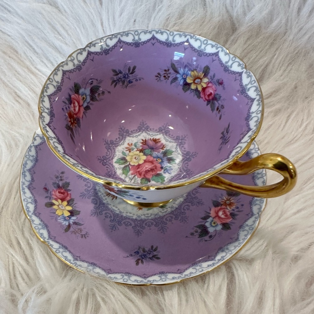 Rare Shelley England Crochet Tea Cup and Saucer